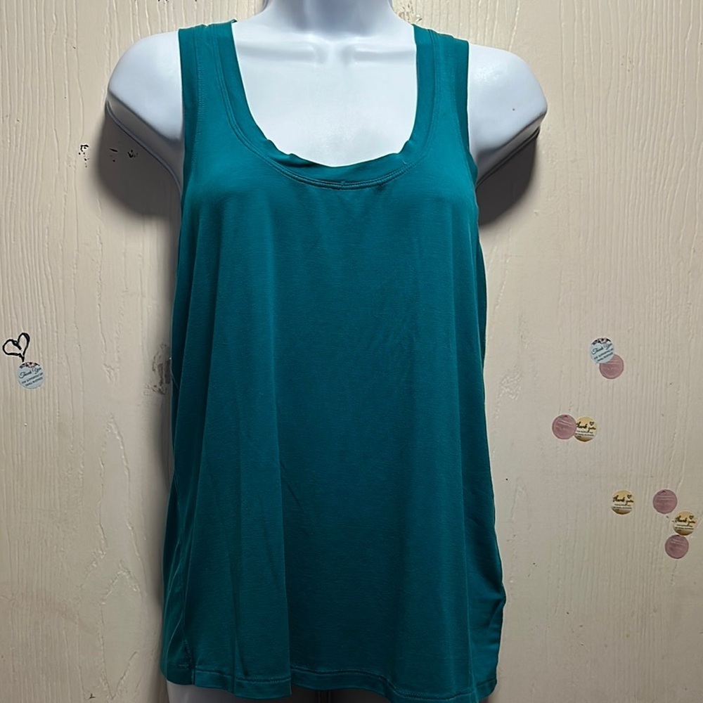Express Relaxed Teal Tank Top - Size Small - Sleeveless Casual Basic